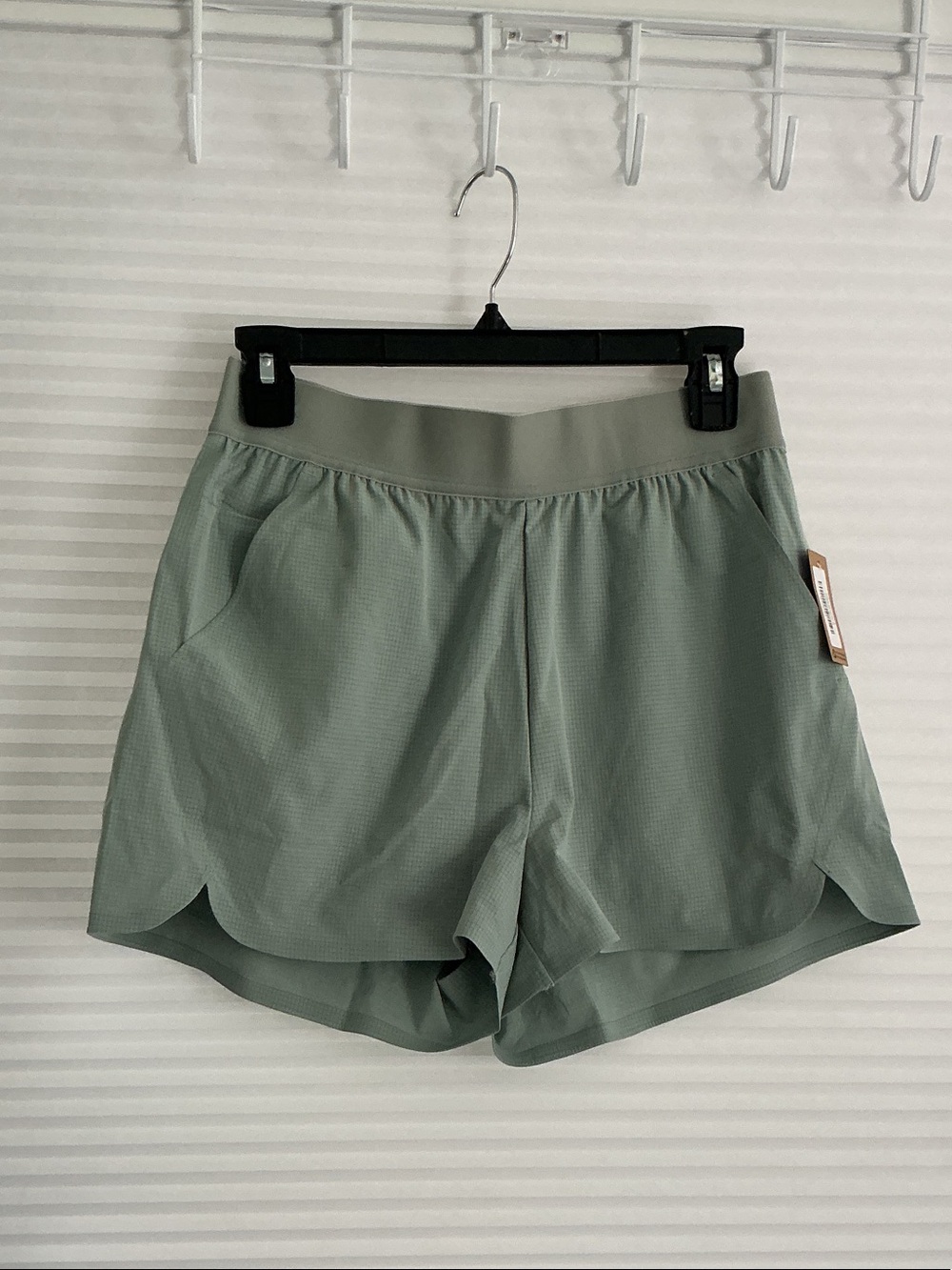 Title Nine Sage Green Athletic Shorts with Scalloped Hem